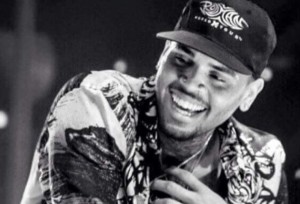 Chris Brown black and white pic